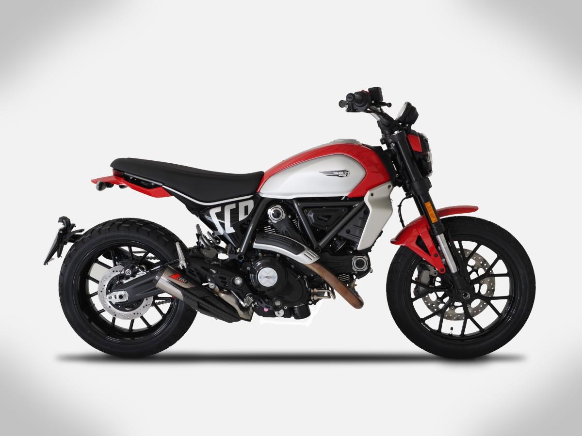 ZARD Sport Auspuff TITAN +Carbonkappe Ducati Scrambler 800 Bj.2023-2024 EURO-5 eintragungsfrei +ABE von ZARD