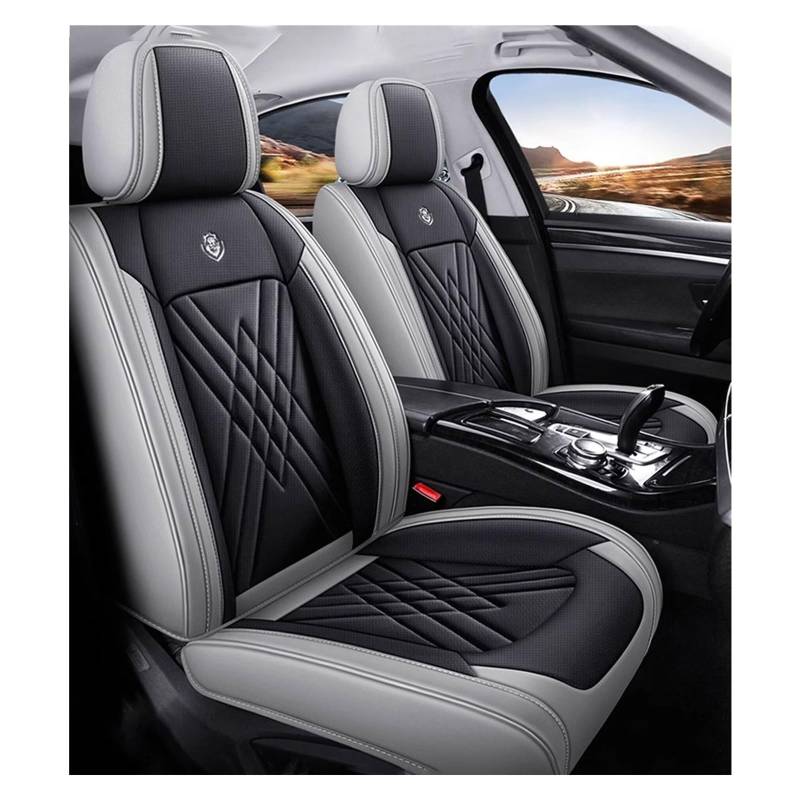 Universal-Sitzbezug Komplett-Set Für Audi A4 B9 Allroad A4 B6 8E Avant A4 B7 8E Avant A4 B8 8K Avant, AutositzbezüGe Set Leder, 5-Sitze Universal-SitzbezüGe Auto Komplettset(B(Greyish Black)) von ZARUXCHA