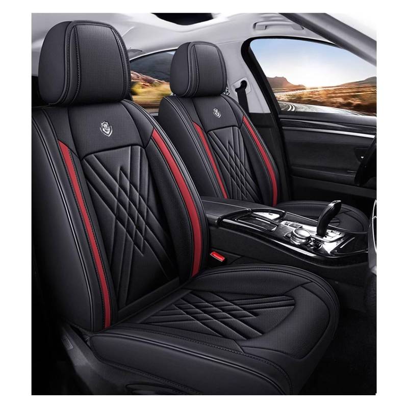 ZARUXCHA Universal-Sitzbezug Komplett-Set Für R-enault Captur 2019-2024 AutositzbezüGe Set Leder, 5-Sitze Universal-SitzbezüGe Auto Komplettset(E(Dark Red)) von ZARUXCHA