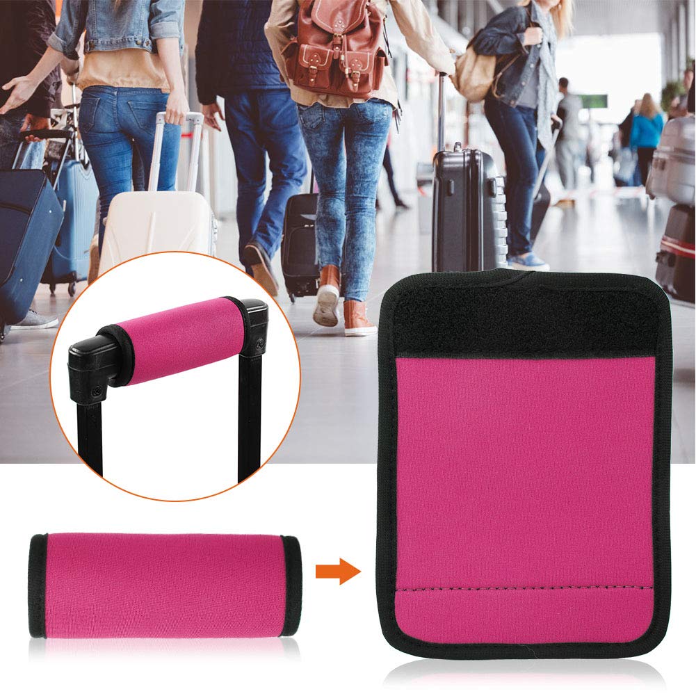 Gepäckgriff-Ersatz, Gepäckgriff-Wraps für Koffer, Gepäckgriff-Wrap mit Hochleistungs-Neopren für Gepäckbox (Rosa) von ZASCHMOY