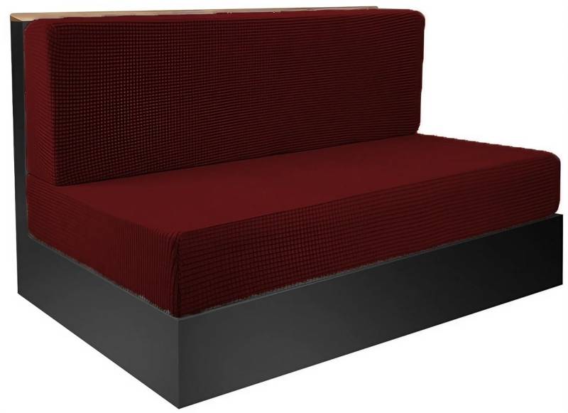 Polsterbezüge Wohnmobil 4 Stück, Polyester Sitzkissenbezug, Ersatzbezüge Loungemöbel, Sofa Sitzkissenbezug Stretch, Wohnmobil Esstischkissenbezüge für Wohnwagen, Sitzbank, Sofa, Waschbar(Red,S(4-pack) von ZASEZOD