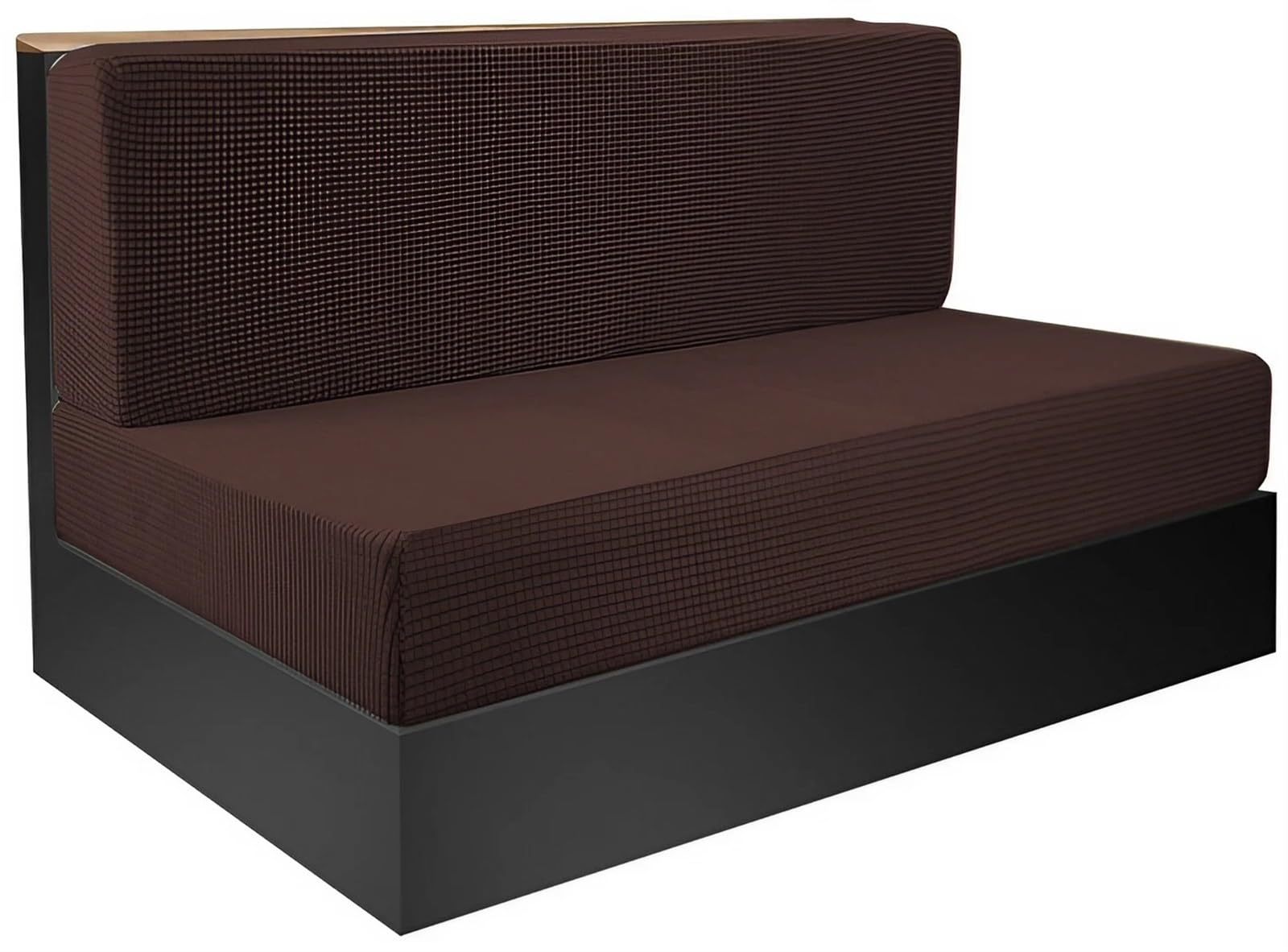 Polsterbezüge Wohnmobil 4 Stück, Polyester Sitzkissenbezug, Ersatzbezüge Loungemöbel, Sofa Sitzkissenbezug Stretch, Wohnmobil Esstischkissenbezüge für Wohnwagen, Sitzbank, Sofa, Waschbar(Dark Brown,S( von ZASEZOD