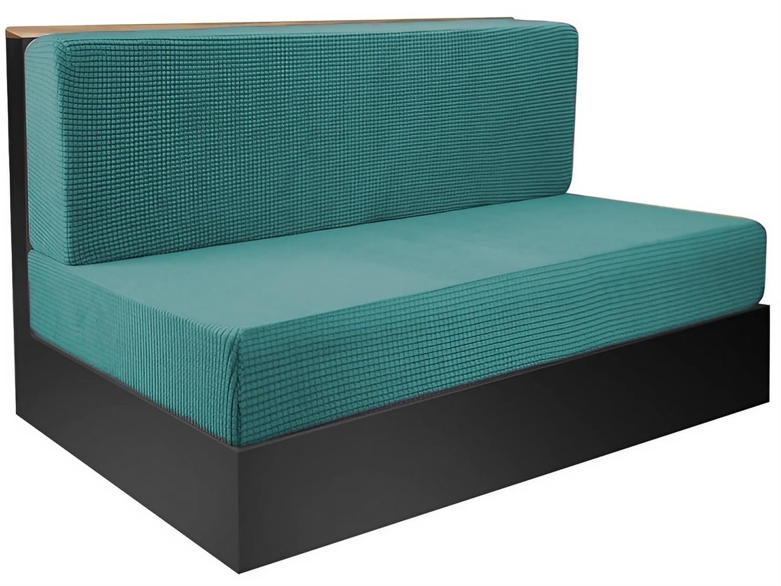 Polsterbezüge Wohnmobil 4 Stück, Polyester Sitzkissenbezug, Ersatzbezüge Loungemöbel, Sofa Sitzkissenbezug Stretch, Wohnmobil Esstischkissenbezüge für Wohnwagen, Sitzbank, Sofa, Waschbar(Dark green,L( von ZASEZOD