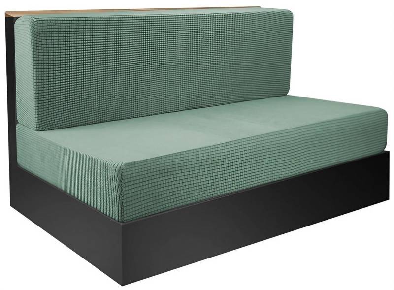 Polsterbezüge Wohnmobil 4 Stück, Polyester Sitzkissenbezug, Ersatzbezüge Loungemöbel, Sofa Sitzkissenbezug Stretch, Wohnmobil Esstischkissenbezüge für Wohnwagen, Sitzbank, Sofa, Waschbar(Light green,S von ZASEZOD