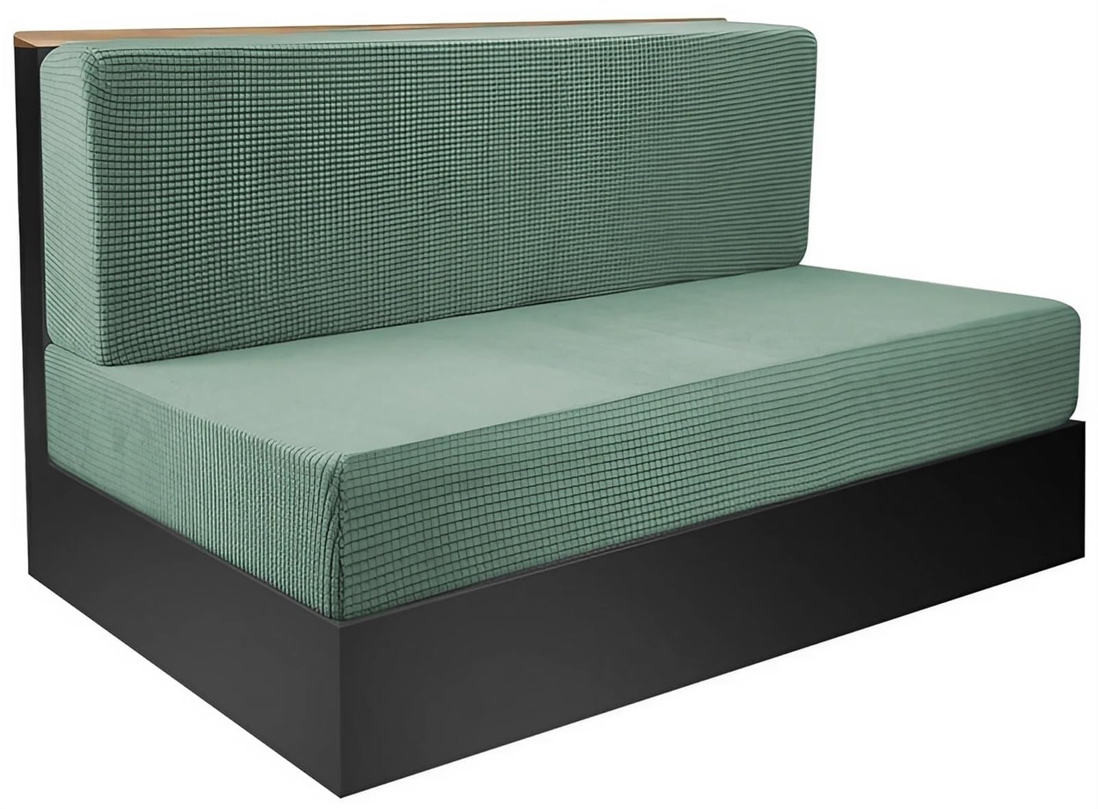 Polsterbezüge Wohnmobil 4 Stück, Polyester Sitzkissenbezug, Ersatzbezüge Loungemöbel, Sofa Sitzkissenbezug Stretch, Wohnmobil Esstischkissenbezüge für Wohnwagen, Sitzbank, Sofa, Waschbar(Light green,L von ZASEZOD