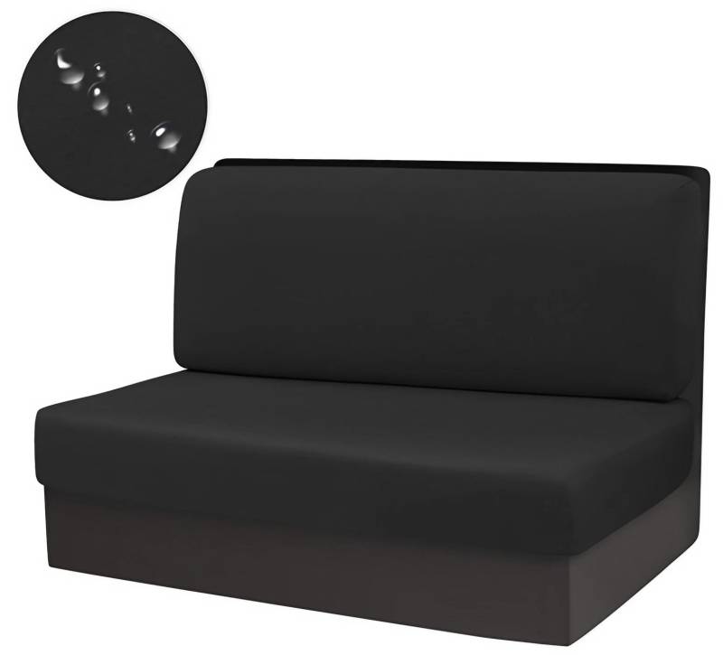 ZASEZOD Wohnmobil Esstischkissenbezüge 4-teiliges Set, Polyester Sitzbank Polster, Wasserdicht Ersatzbezüge Loungemöbel, Anhänger-Sofa-sitzbezüge, Eckbank Bezug, Maschinenwaschbar(Black) von ZASEZOD