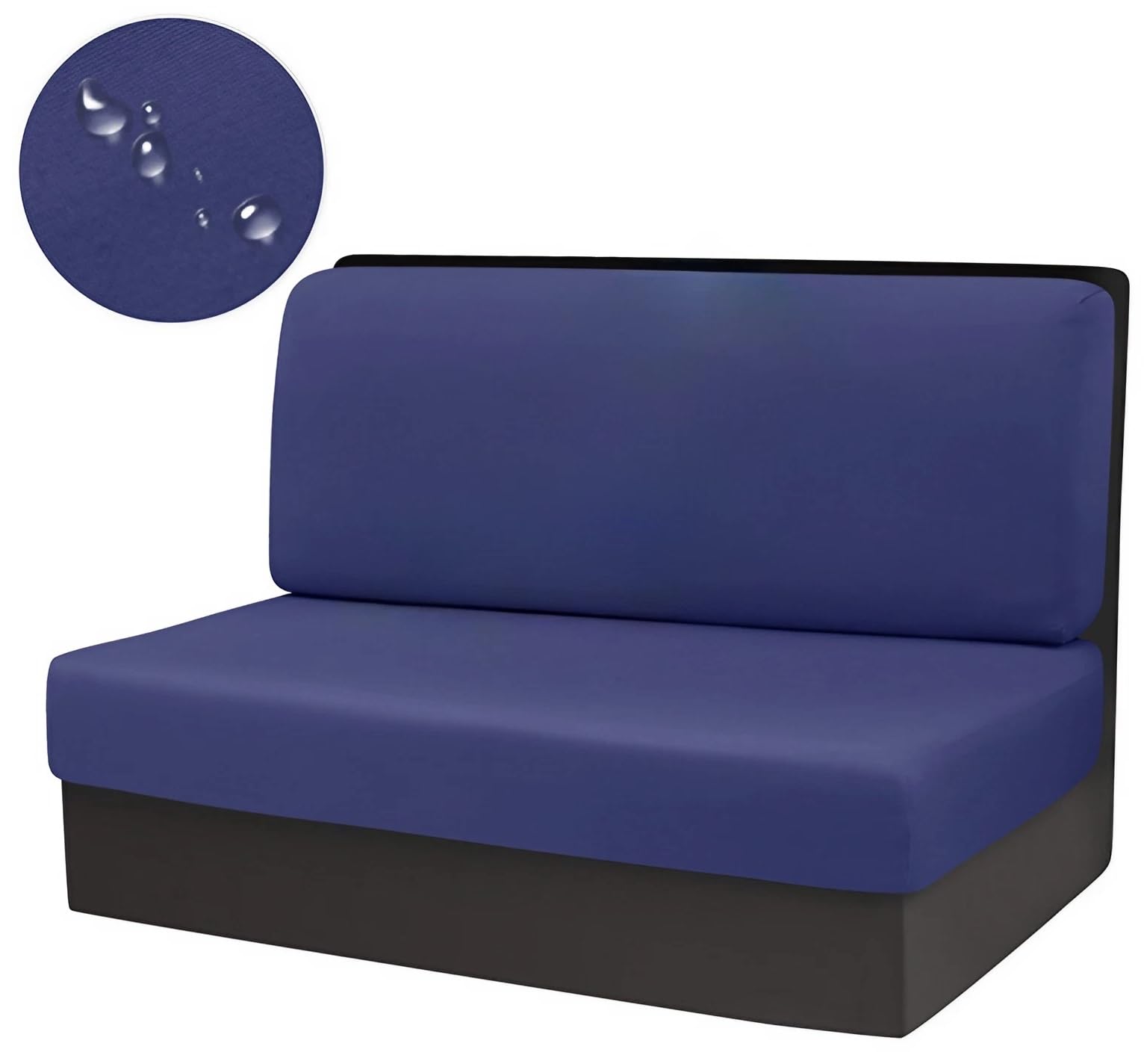 ZASEZOD Wohnmobil Esstischkissenbezüge 4-teiliges Set, Polyester Sitzbank Polster, Wasserdicht Ersatzbezüge Loungemöbel, Anhänger-Sofa-sitzbezüge, Eckbank Bezug, Maschinenwaschbar(Dark Blue) von ZASEZOD