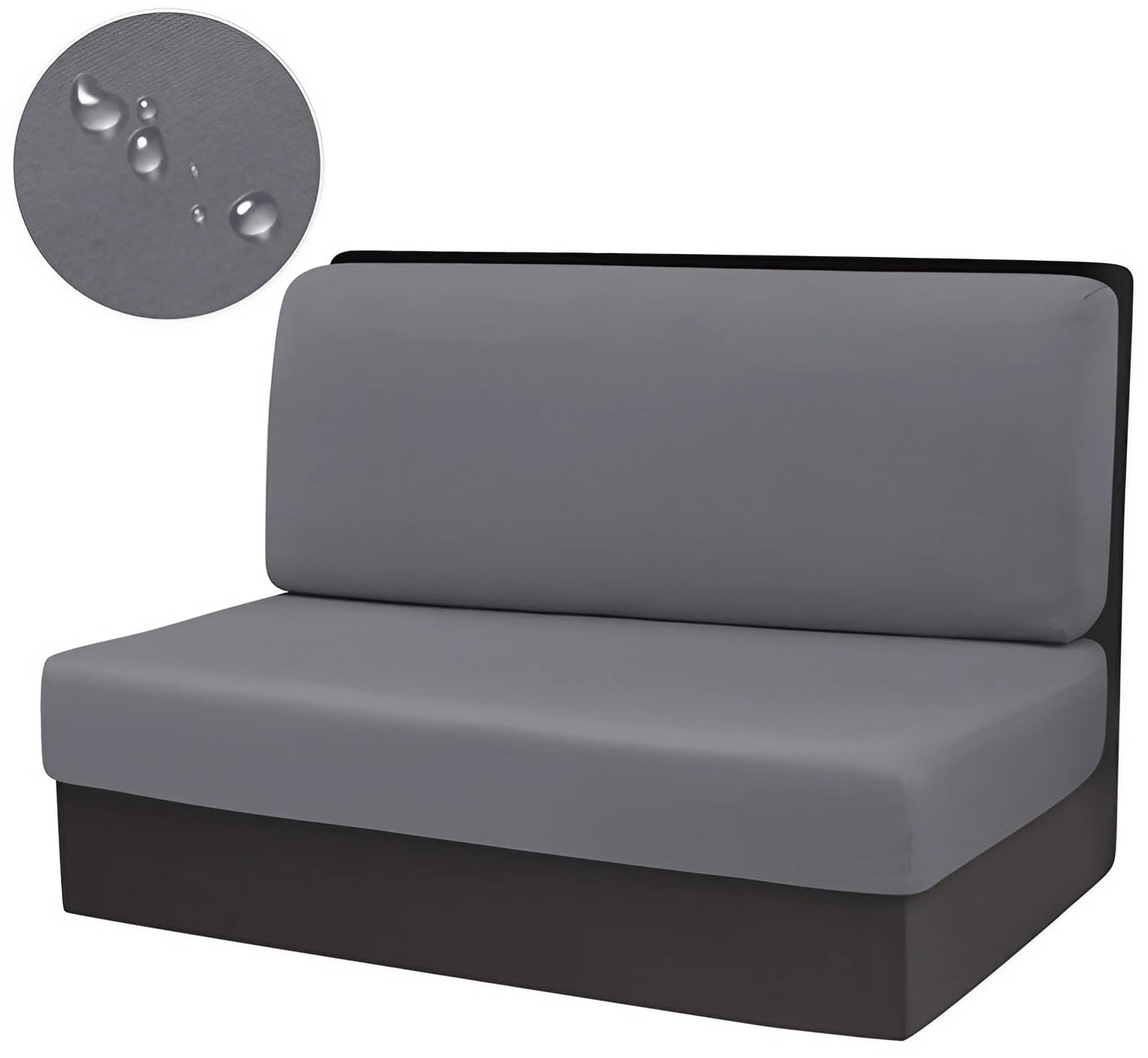 ZASEZOD Wohnmobil Esstischkissenbezüge 4-teiliges Set, Polyester Sitzbank Polster, Wasserdicht Ersatzbezüge Loungemöbel, Anhänger-Sofa-sitzbezüge, Eckbank Bezug, Maschinenwaschbar(Gray) von ZASEZOD