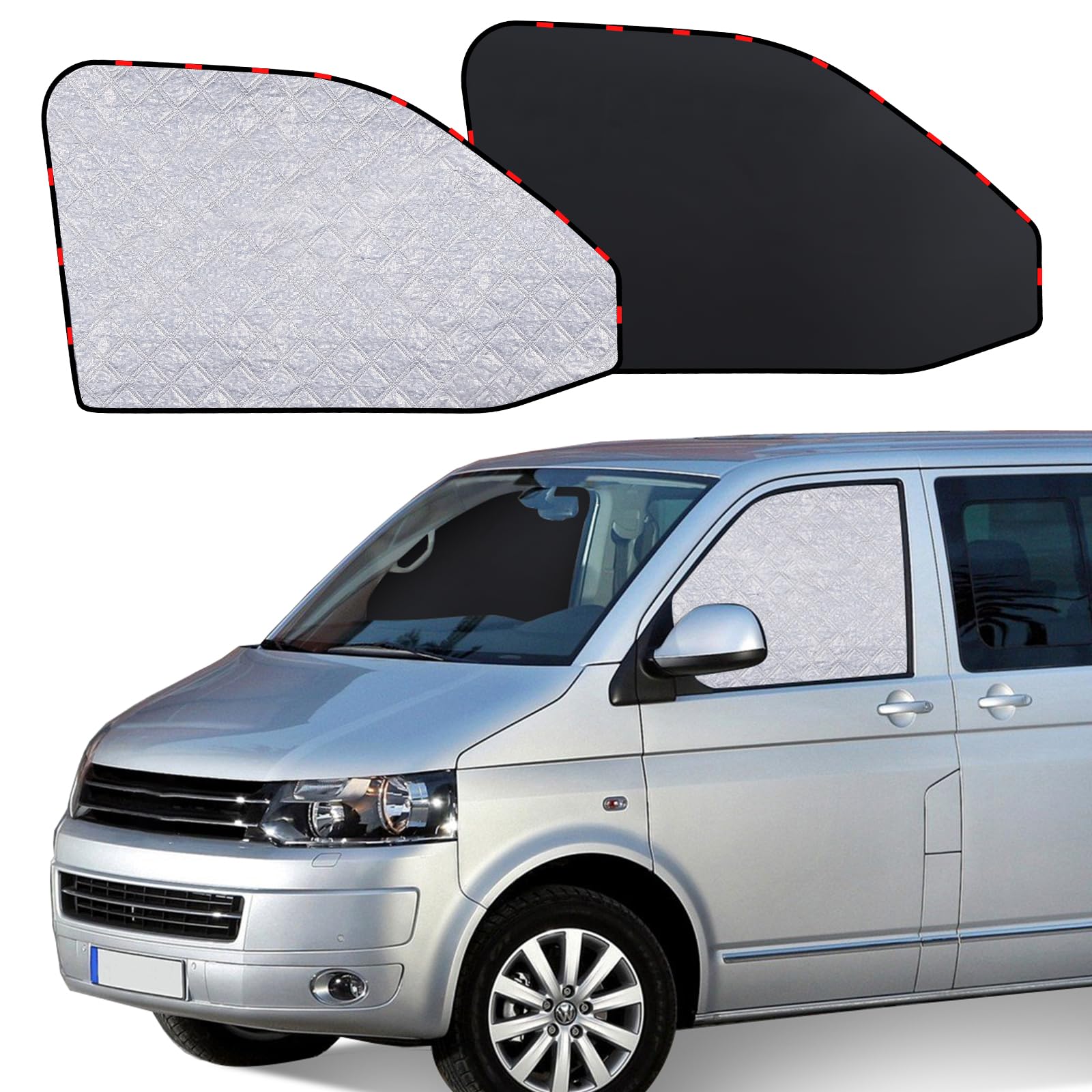 ZATOOTO Sonnenschutz Auto Seitenscheibe passend für VW T5 T6, Fenster Verdunkelung Magnetisch, Autoscheiben Sonnenschutz Innen Für Camping Reise, UV-Schutz Hitzeschutz von ZATOOTO