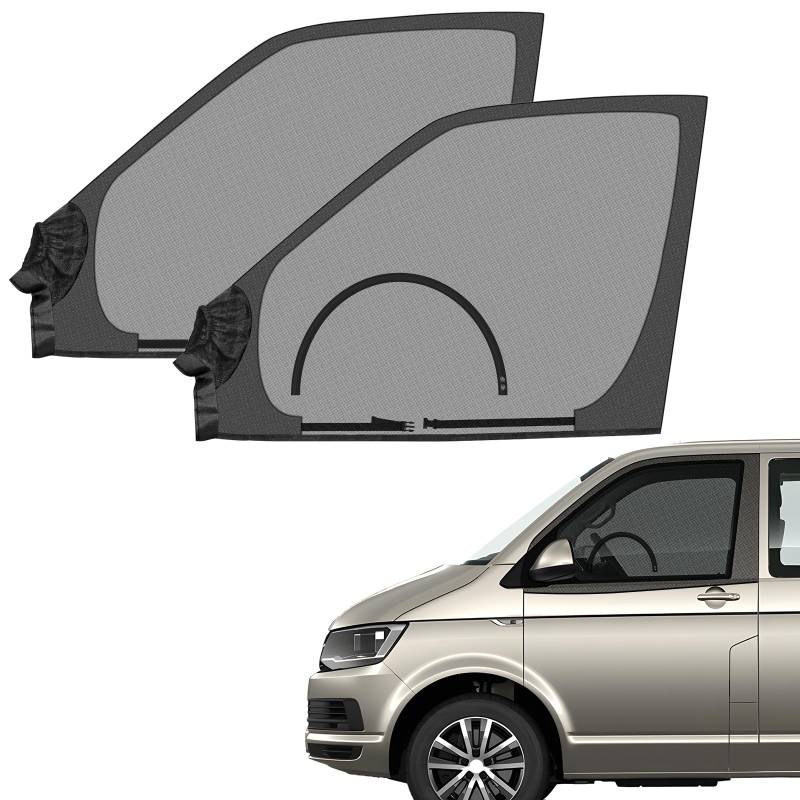 ZATOOTO Magnetische Seitenfenster Insektenschutzgitter passend für VW T5 T6, Autofenster Moskitonetz für Vordertüren, Schutz vor Moskito Atmungsaktiv für Outdoor Camping Reise von ZATOOTO