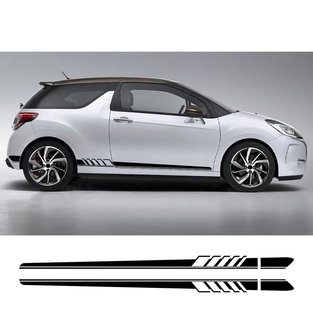 2 STÜCKE Auto Tür Seite Aufkleber Vinyl Film Aufkleber, für Citroen DS3 Cabrio DS4 DS5 Prestige 5LS DS6 DS7 Auto Tuning Zubehör von ZAVEIL