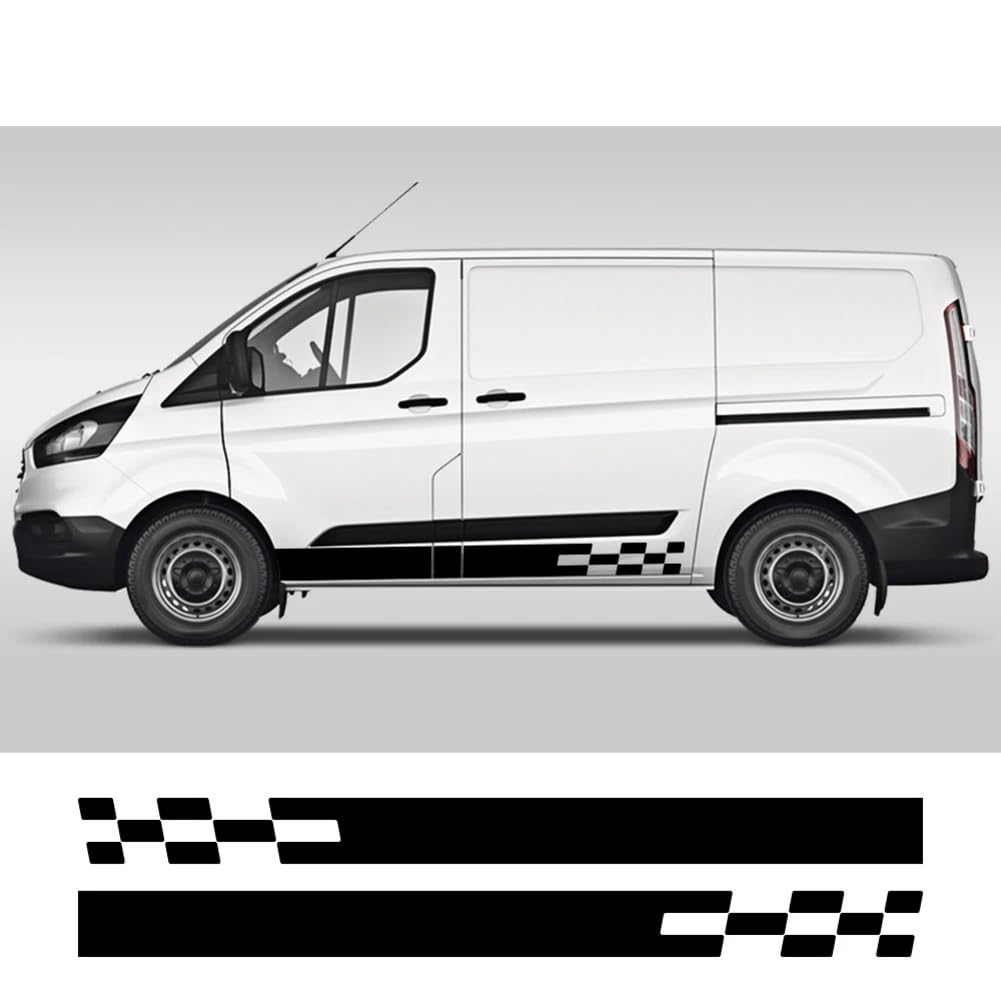 2Pcs Lot Auto Aufkleber Camper Wohnmobil Streifen Custom Sport Styling Grafik Aufkleber, für Ford Transit Tourneo MK7 Autozubehör von ZAVEIL