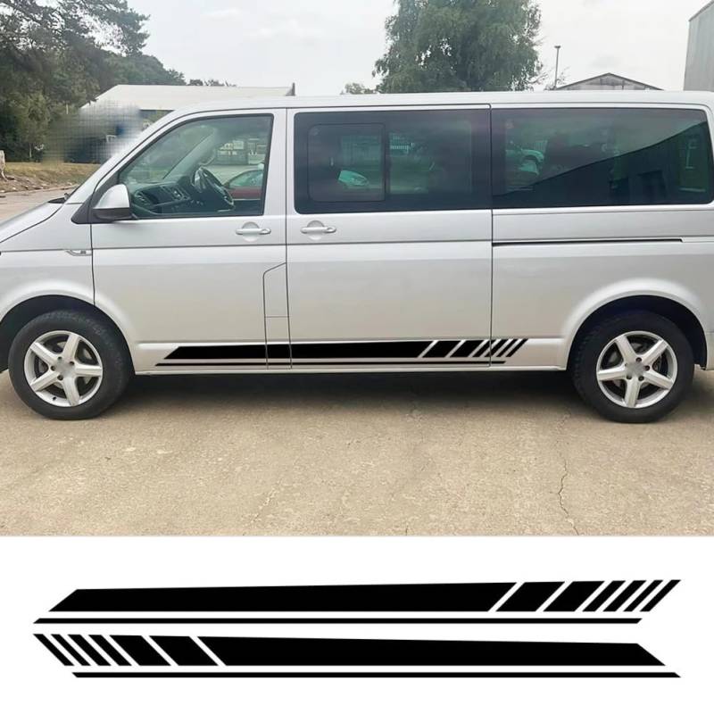 Auto Aufkleber, für VW Transporter T4 T5 T6 Camper Van Lange Streifen Seitengrafik Vinyl Aufkleber Auto Tuning Zubehör von ZAVEIL