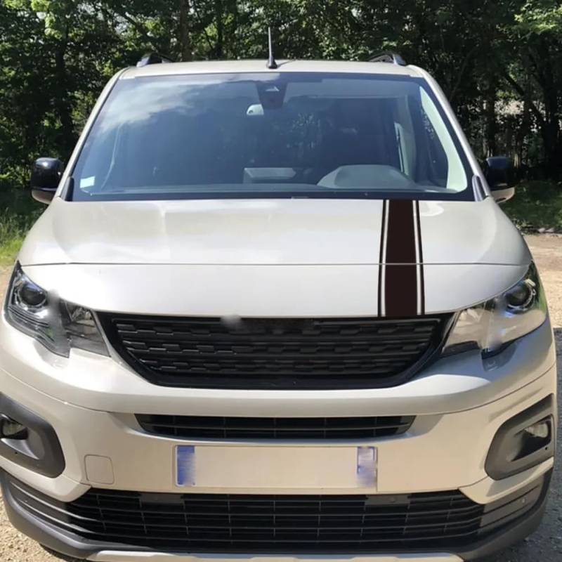 Auto Motorhaube Abdeckung Motor Aufkleber Abdeckung, für Peugeot Rifter Auto Tuning Zubehör Camper Van GT Grafik Außen Vinyl Aufkleber von ZAVEIL