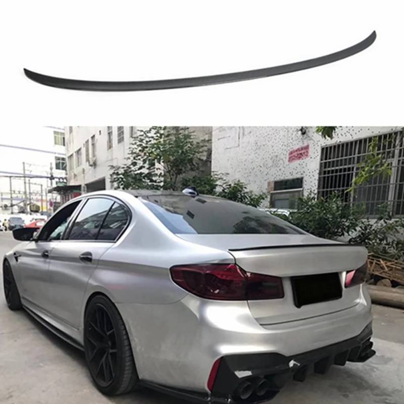 Car Rear Trunk Heckspoiler Wing Lip, für BMW 5Er G30 G38 2018-2022, ABS-Kunststoff, glänzend schwarz, Carbon Fiber Optic, ZAVEIL, Carbon Fiber Look von ZAVEIL