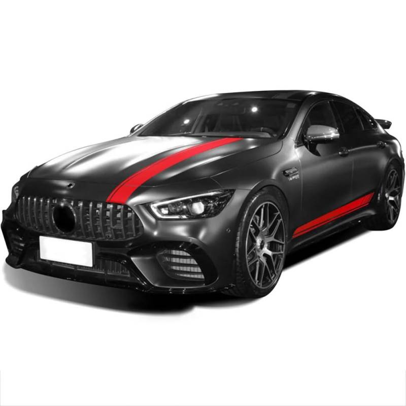 ,für Mercedes Benz AMG GT C190 R190 GTS GTR GTC 2015-AUF 2021 Body Kit Seitenstreifen Motorhaube Dach Heckaufkleber Aufkleber Zubehör von ZAVEIL