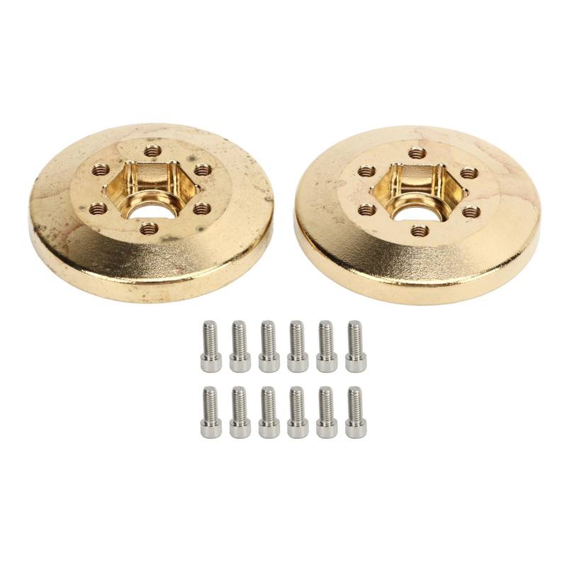 ZAWELIYO 2pcs 1,9 2,2 Zoll Messingrad Gewichte RC Crawler Car Hex Hub Adapter Modell Upgrade -Teile für VP Felgen (12 mm) von ZAWELIYO