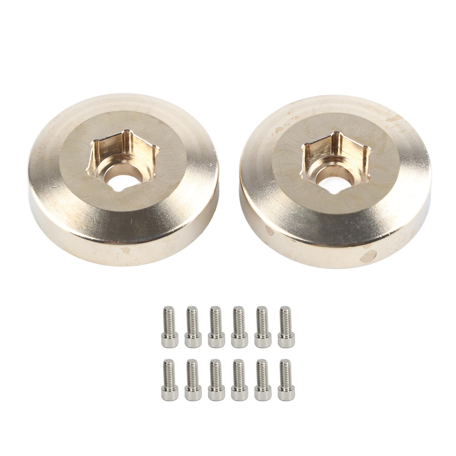 ZAWELIYO 2pcs 1,9 2,2 Zoll Messingrad Gewichte RC Crawler Car Hex Hub Adapter Modell Upgrade -Teile für VP Felgen (9mm) von ZAWELIYO