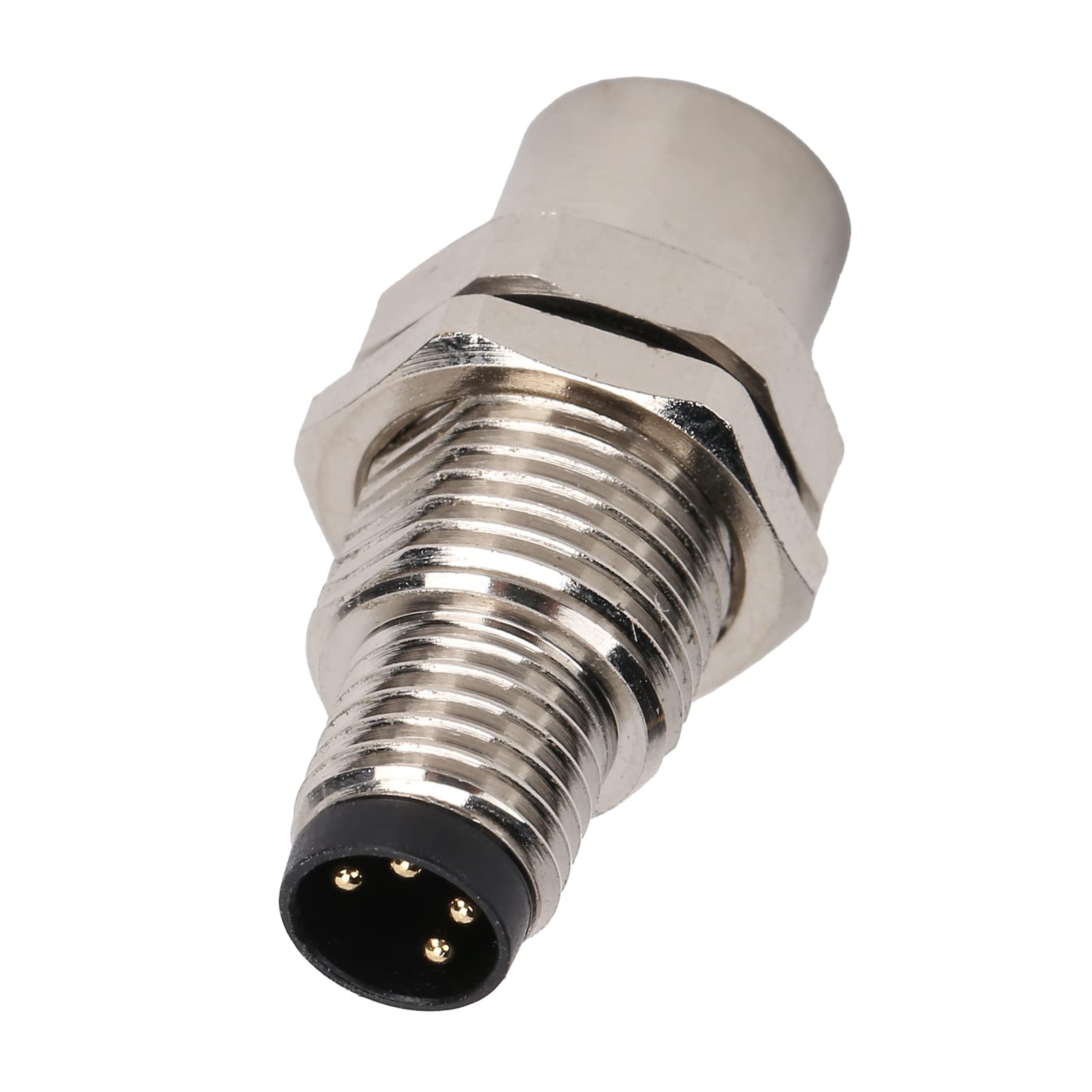 ZAWELIYO M8-I4 Messing-Industriestecker-Adapter M8 IP67-Stecker 4-poliger Stecker-Adapter AC/DC250V Messing-Buchsenstecker-Adapter von ZAWELIYO