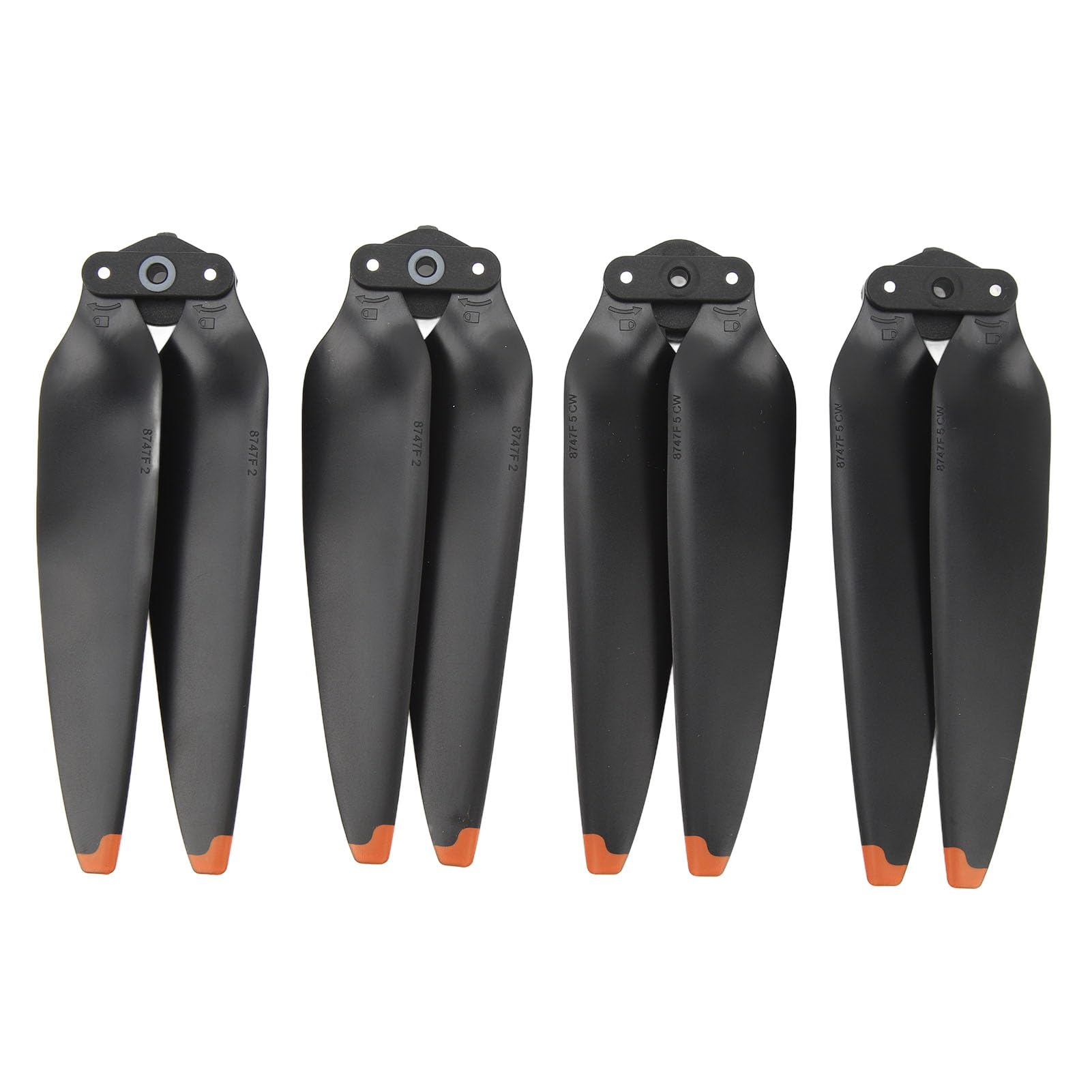 Zaweliyo 4PCS -Klingen für Air3 Drone Schnellfreisetzung, Verbesserte Stabilität, Material mit Dynamischem Gleichgewichtstest (Orangefarbene Kanten) von ZAWELIYO