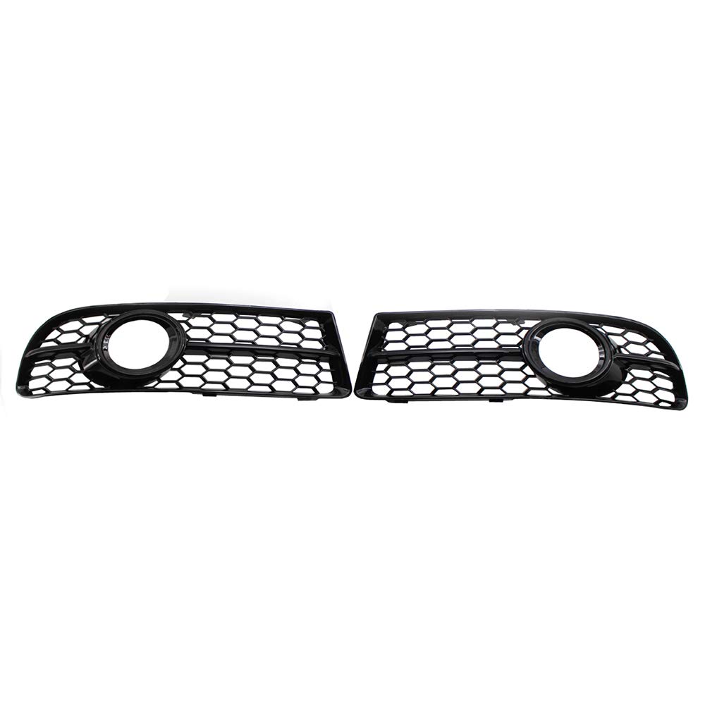 1 Paar Nebelscheinwerfer-Kühlergrill-Abdeckung, unterer Waben-Nebelscheinwerfergrill, kompatibel for Audi A4 B7 S4 A4 S-Line 2005–2008 8E0807681F 8E0807682F von ZAZXCWN