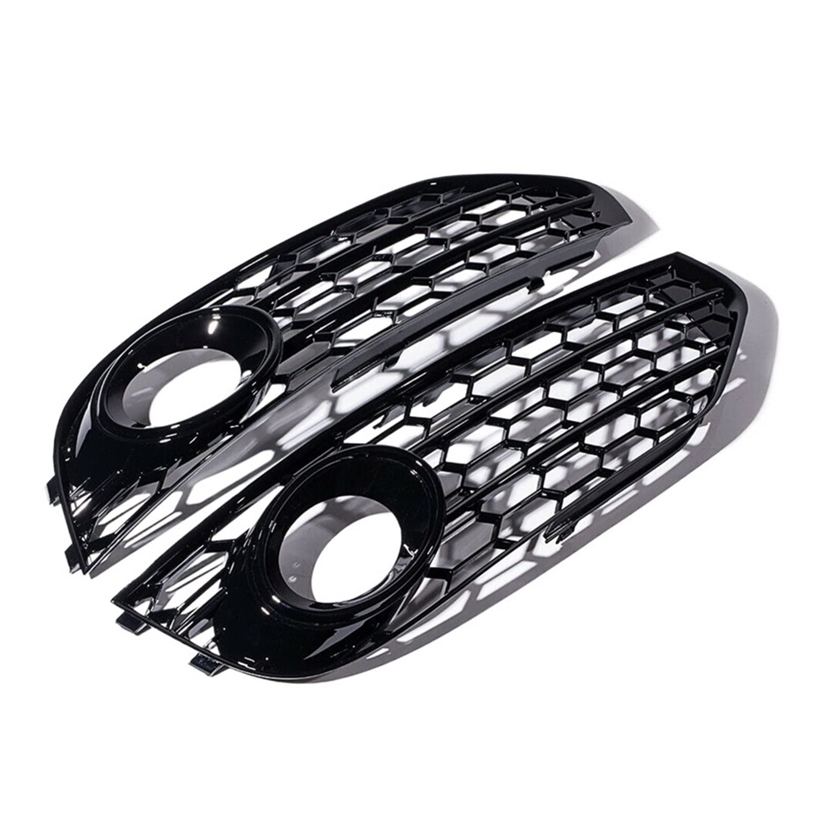 2 Stücke Auto Front Bumpe Grill Mesh H/oneycomb Grille Nebelscheinwerfer Kühlergrill Kompatibel for Audi A4 B8 B8.5 ALLROAD 2009 2010 2011 2012 2013 2014 2015(Black) von ZAZXCWN