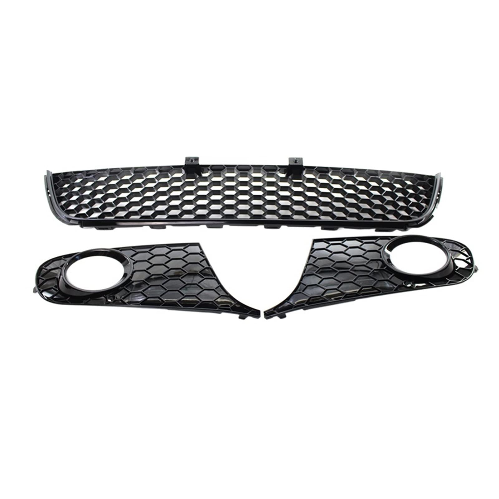 3 Stück Frontstoßstange Unterer Grill Mesh Grill Nebelscheinwerfer Lampe Grillabdeckung Anzug kompatibel for VW Golf 6 MK6 Non-GTI 2009 2010 2011 2012 2013 von ZAZXCWN