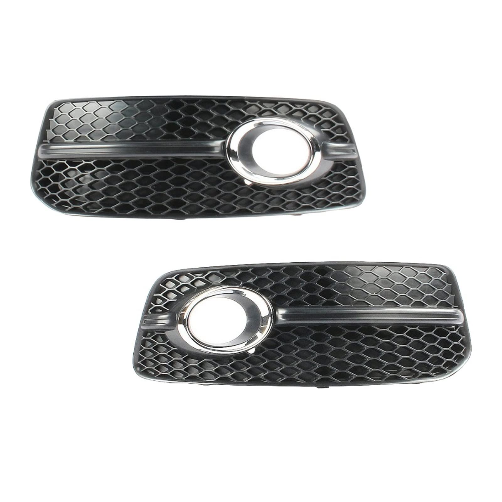 Auto-Frontstoßstange, Nebelscheinwerfer, Abdeckrahmen, Nebelscheinwerfer-Grill, Grill, Scheinwerfer, Schutzabdeckung, Lampenhaube, kompatibel for Audi Q5 S-Linie 2009–2012(Pair) von ZAZXCWN