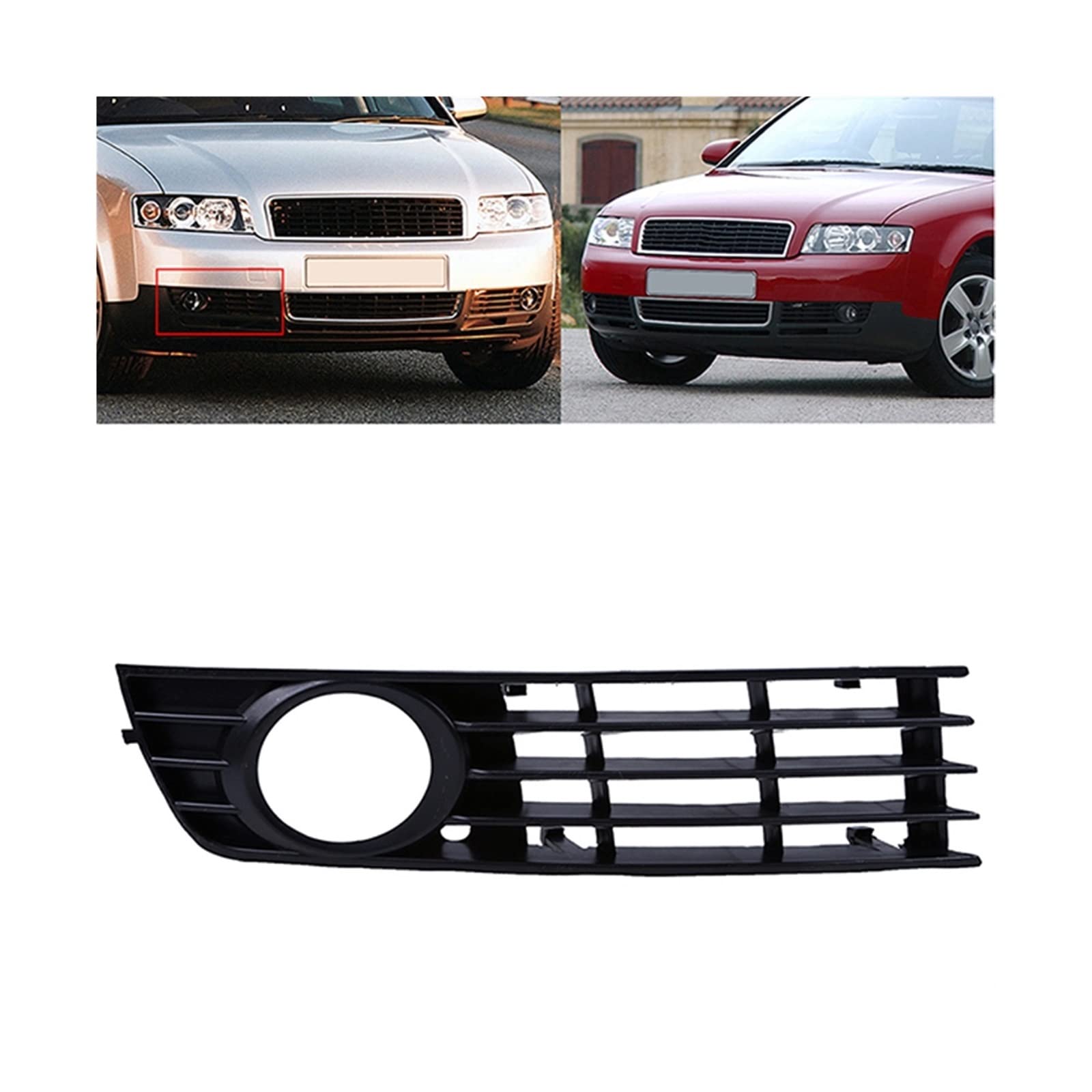 Auto Side Replacement Kompatibel for Audi A4 B6 2001-2005 Front Lower Bumper Grille Nebelscheinwerfer Lampenabdeckung Gitter Grills Schnelles Schiff(1 Pc Right) von ZAZXCWN