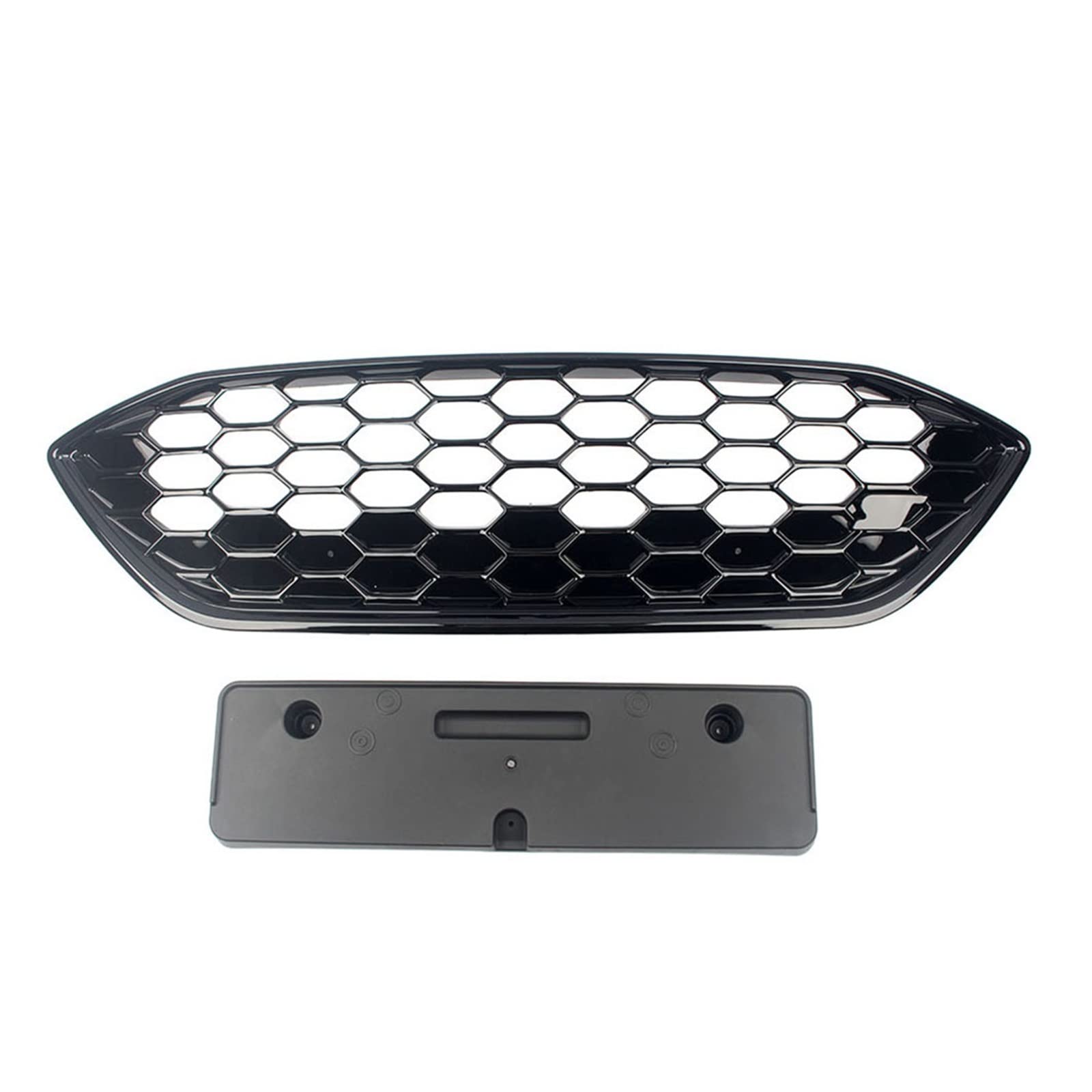 Auto vorne Racing Billet Ober- und Unterstoßstangengrill Facelift-Grill kompatibel for Ford Focus ST ST-Linie 2019 2020 MK4(Front Grill) von ZAZXCWN