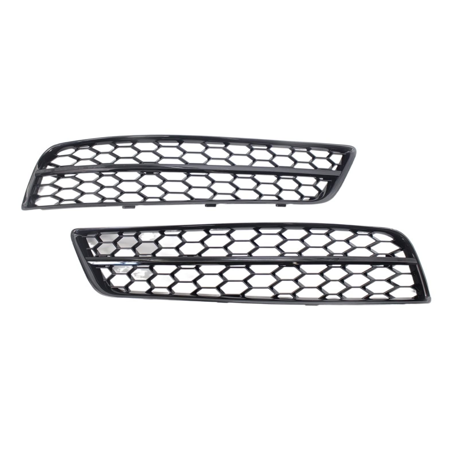 Links + Rechts Chrom Schwarz Auto Nebelscheinwerfer Kühlergrill Abdeckung Trim H/oneycomb Mesh Stil Grill Kompatibel for Audi A3 8P 2009 2010 2011 2012 2013(Black) von ZAZXCWN