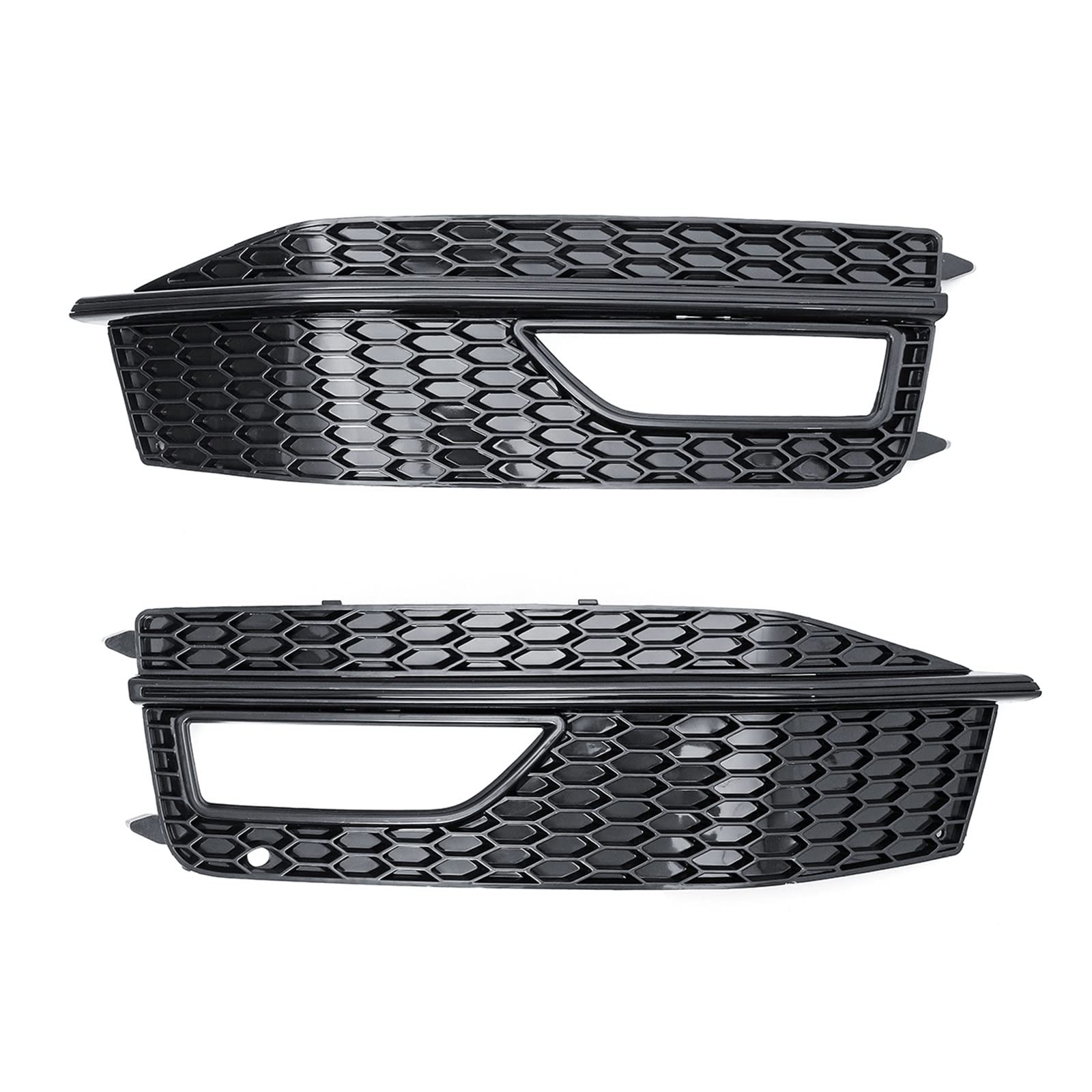 Paar Frontstoßstange, unterer Nebelscheinwerfer-Grill, kompatibel for Audi A4 B8 S-Line S4 2012–2015, 8K0807681P 8K0807682P Nebelscheinwerfer-Grillabdeckung(With Black) von ZAZXCWN