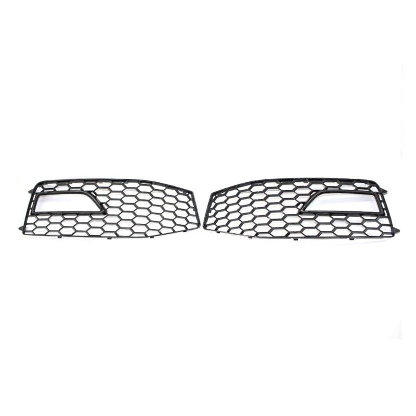 RS4-Stil, kompatibel for Audi A4 B8.5 S-Line S4 2013 2014 2015, Stoßstange, Nebelscheinwerfer, Lampenabdeckung, Grill(Black With Hole) von ZAZXCWN