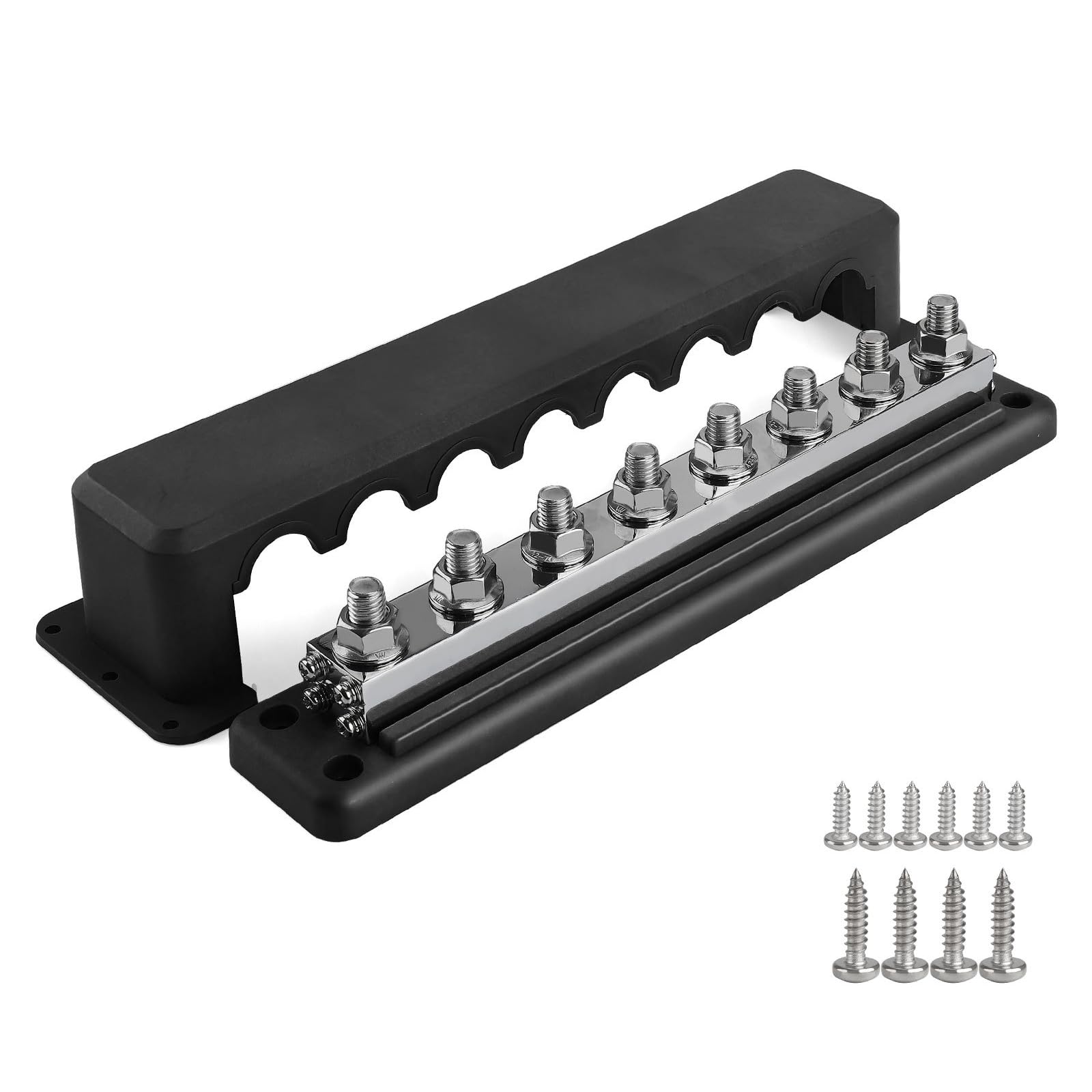 ZBIianxer 3/8 Zoll 8 Pfosten 600A Sammelschiene Batterieklemmen Stromverteilung Marine Automotive Boot Solarverkabelung Sammelschiene von ZBIianxer