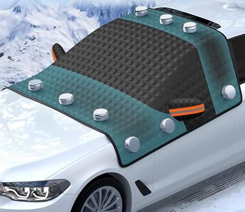 ZBYFCLK Frontscheibenabdeckung Winter für FIAT Abarth 595 312 I 2012-2024,Scheibenabdeckung Auto,Eisschutzfolien Frost Guard,Magnetfixierung,Bla-ck von ZBYFCLK