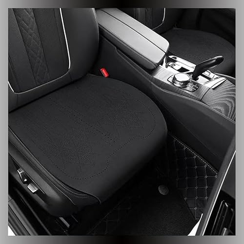 ZBYFCLK Sitzkissen Auto für Audi S8 (D5) 2020-2021,Autositzkissen Leder Sitzkissen Autositzschoner Atmungsaktiv Anti Rutsch Auto Sitzauflagen Sitzbezüge,Abnehmbar,2 pcs-Black von ZBYFCLK