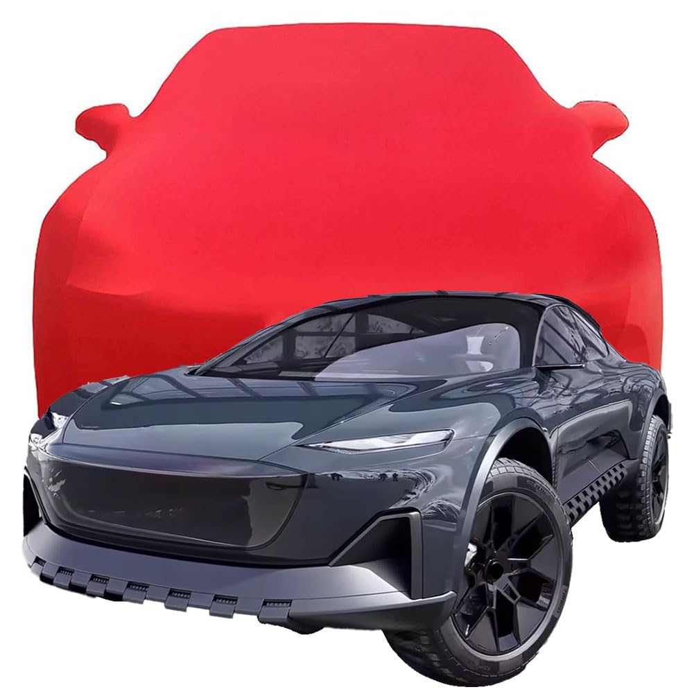 Auto Abdeckung für Audi Activesphere concept car, Indoor Schutz Elastisch Atmungsaktiv Staubschutz Weich Stretch Stoff Autoabdeckung,Red von ZCHQF