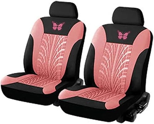 Auto Sitzbezüge Sets für Peugeot 307 CC, Schonbezüge Autositz Stoff Vordersitze Rückbank Atmungsaktiv Sitzschoner Zubehör,C-Pink von ZCHQF