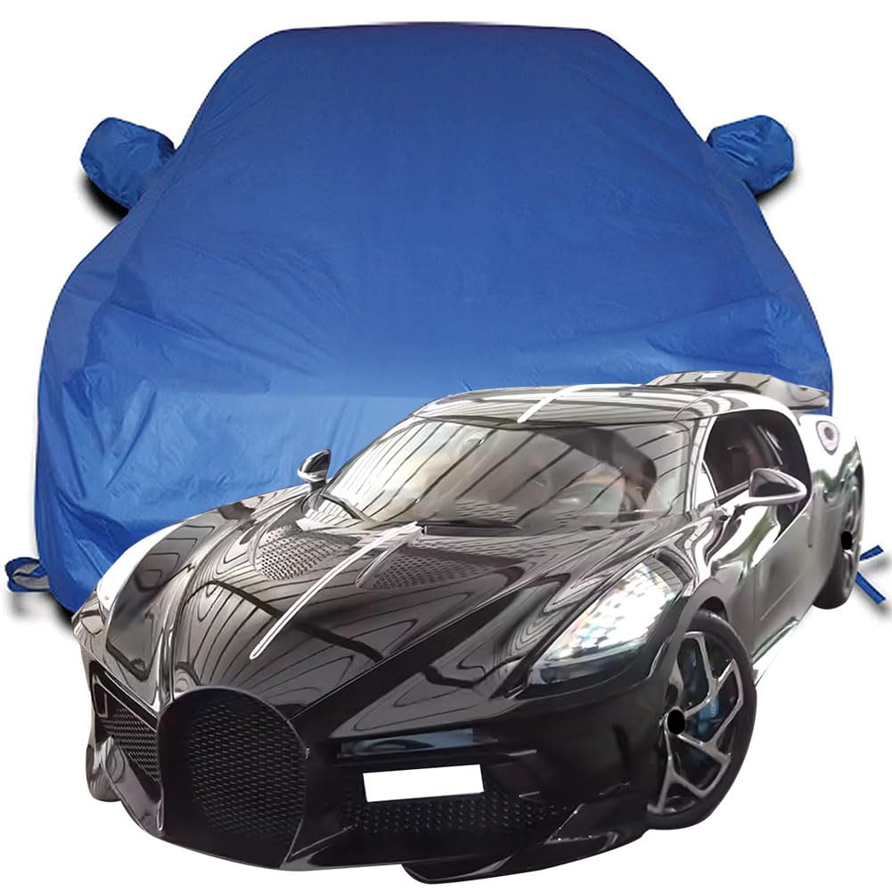 Autoabdeckung Kompatibel mit Bugatti La Voiture Noire casual shooting, Schnee/Kratzfest/Uv-Schutz Alles Wetter Oxford Schutzplane,Blue von ZCHQF