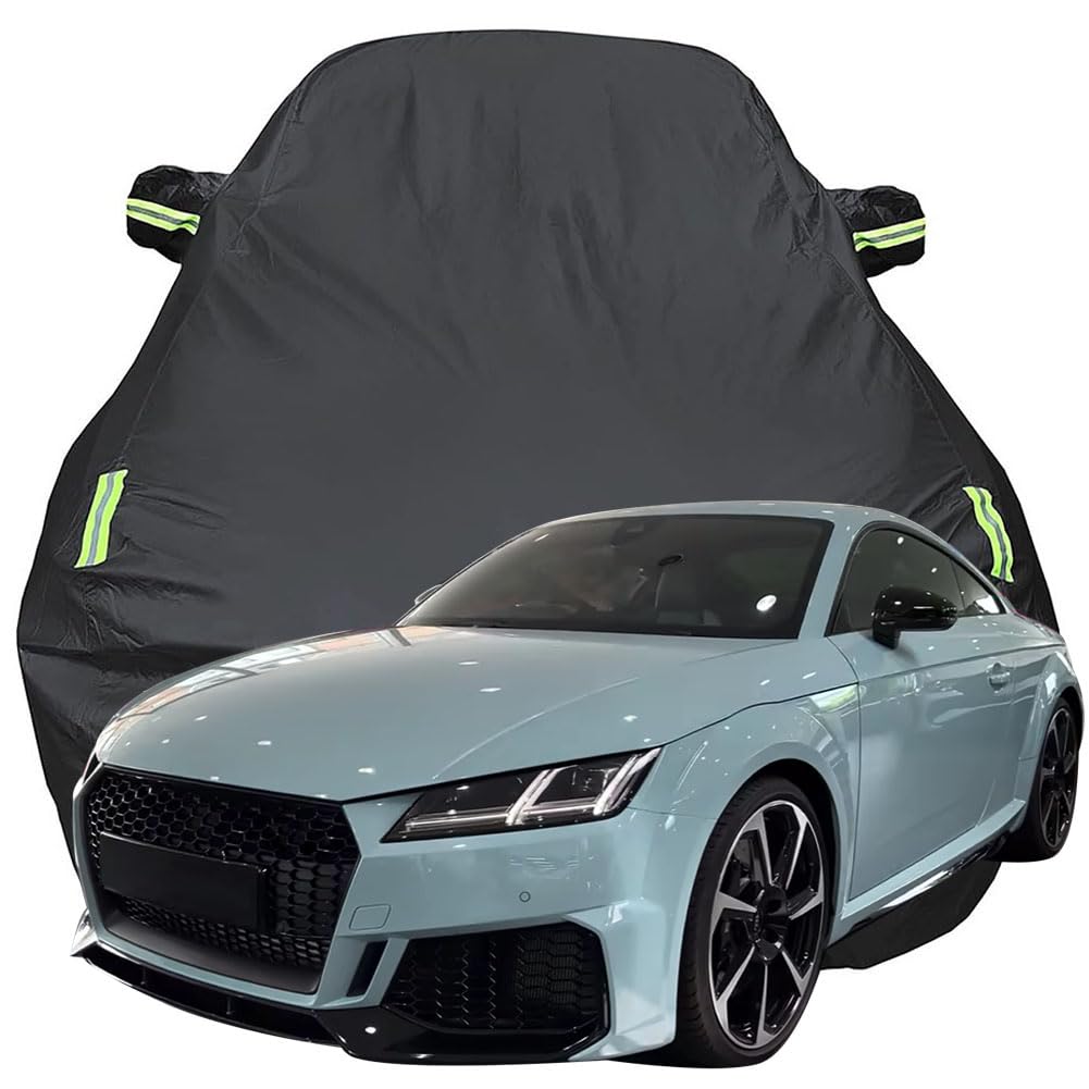 Vollgarage Autoabdeckung für 2023 Audi TT RS, Schnee/Kratzfest/Uv-Schutz Oxford Autoplanen Garagen, Hagelschutzplane,Black-Plus-Cotton von ZCHQF