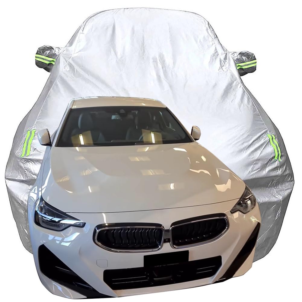 Vollgarage Autoabdeckung für 2023 BMW 2 Series Coupe, Schnee/Kratzfest/Uv-Schutz Oxford Autoplanen Garagen, Hagelschutzplane,Silver-Plus-Cotton von ZCHQF
