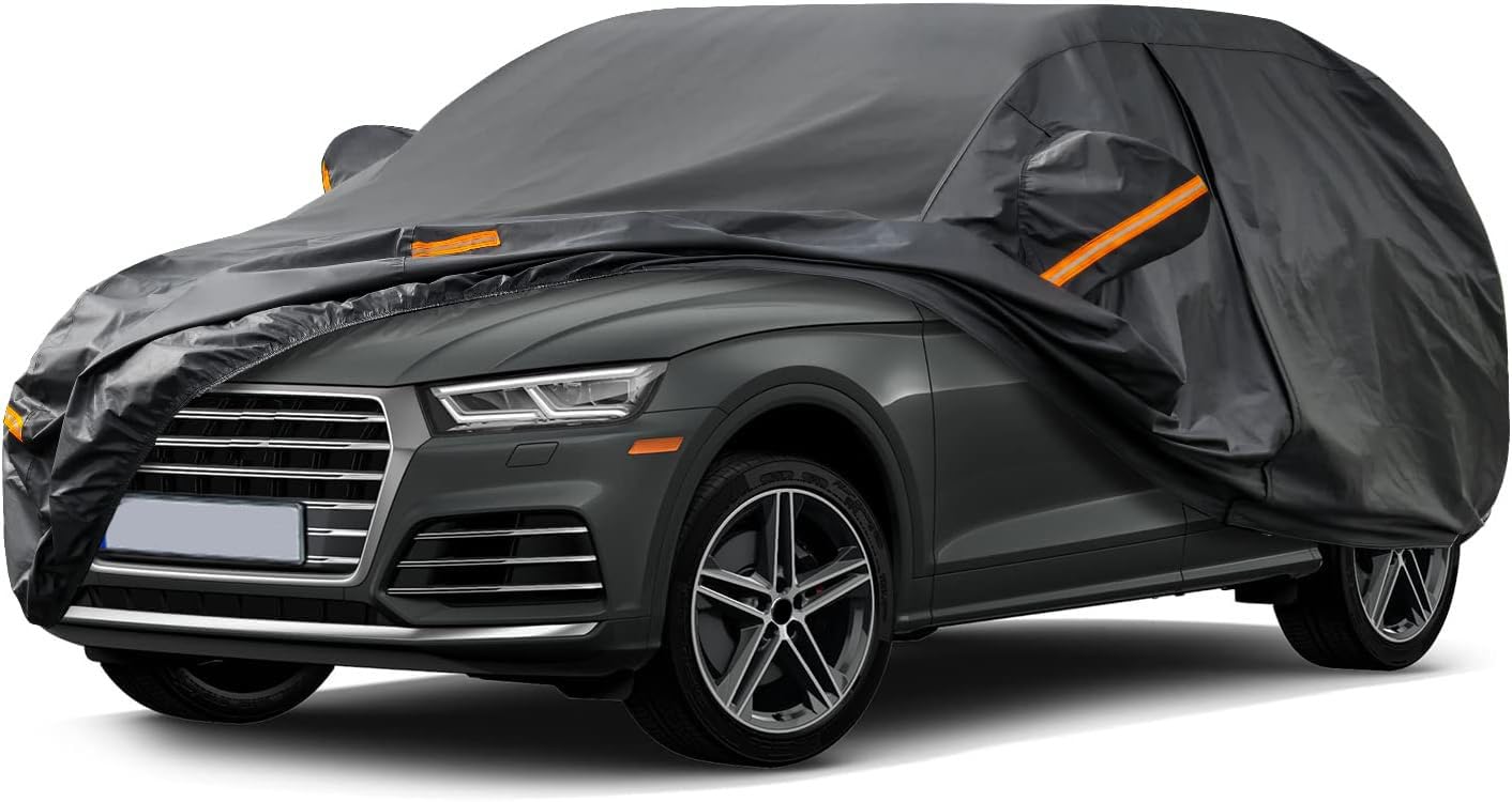 Vollgarage Autoabdeckung für Audi Q5(2008-2022 2023 2024), Schnee/Kratzfest/Uv-Schutz Oxford Autoplanen Garagen, Hagelschutzplane von ZCHQF