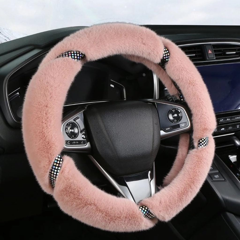 Lenkradbezug Plüsch Für Alfa Romeo 145 1994-2002,Auto Lenkradschutz Schutz Weichen Plüsch Winter Warme Anti-rutsch Lenkrad Auto Innen Dekorieren Teile,Pink von ZCNDGHMQ