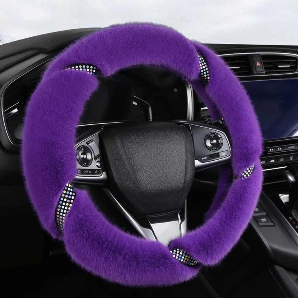 Lenkradbezug Plüsch Für Alfa Romeo 145 1994-2002,Auto Lenkradschutz Schutz Weichen Plüsch Winter Warme Anti-rutsch Lenkrad Auto Innen Dekorieren Teile,Purple von ZCNDGHMQ