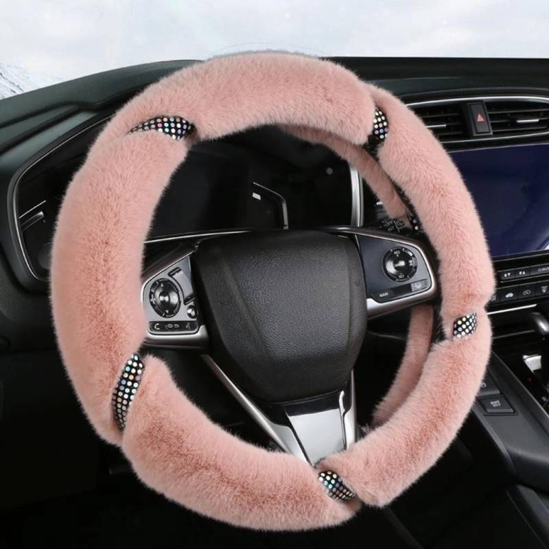 Lenkradbezug Plüsch Für Alfa Romeo 164 1987–1997,Auto Lenkradschutz Schutz Weichen Plüsch Winter Warme Anti-rutsch Lenkrad Auto Innen Dekorieren Teile,Pink von ZCNDGHMQ