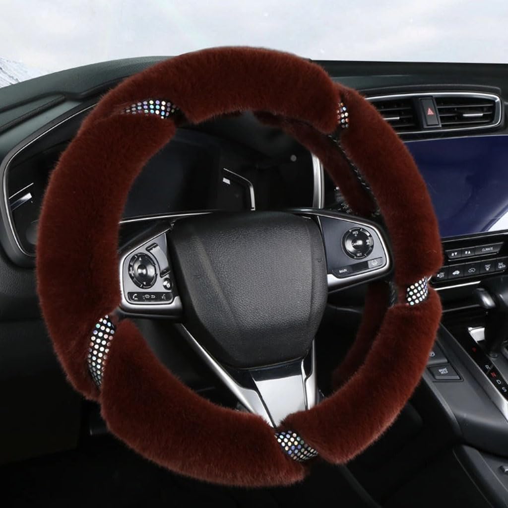 Lenkradbezug Plüsch Für Alfa Romeo Spider Type 939 2006-2012,Auto Lenkradschutz Schutz Weichen Plüsch Winter Warme Anti-rutsch Lenkrad Auto Innen Dekorieren Teile,Coffee von ZCNDGHMQ