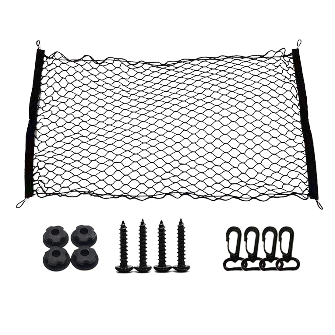 Kofferraumnetz Gepäcknetz Auto 110x60cm Kofferraumnetz Super Elastisch Kofferraum Netz Universal Auto Netz Nylon Super Elastisch Kofferraum Netz Organizer für die meisten Autos von ZCSOWE