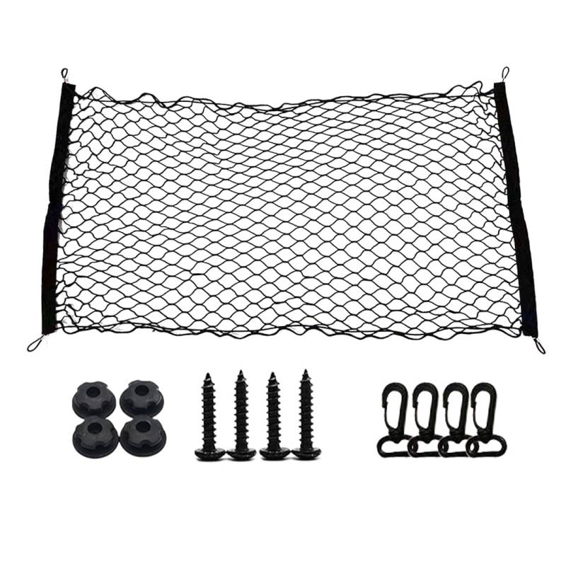 Kofferraumnetz Gepäcknetz Auto 110x60cm Kofferraumnetz Super Elastisch Kofferraum Netz Universal Auto Netz Nylon Super Elastisch Kofferraum Netz Organizer für die meisten Autos von ZCSOWE