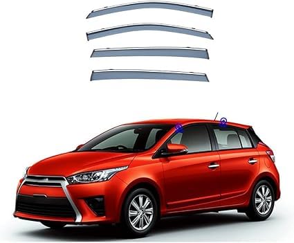 4 Stück Auto-Windabweiser Für Toyota YARIS L 5D XP150 2014-2022, vordere und hintere Seitenfenster-Visier, Regen- und Rauchschutz Autozubehör von ZCXUIE