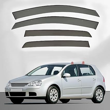 4 Stück Auto-Windabweiser Für VW Golf 5 2004, vordere und hintere Seitenfenster-Visier, Regen- und Rauchschutz Autozubehör von ZCXUIE